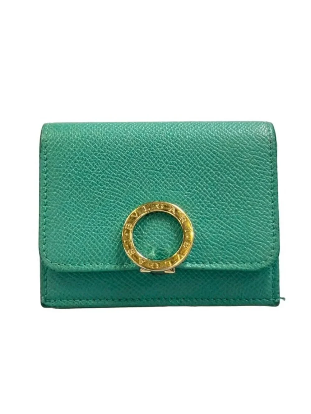 Bvlgari Trifold Wallet Green